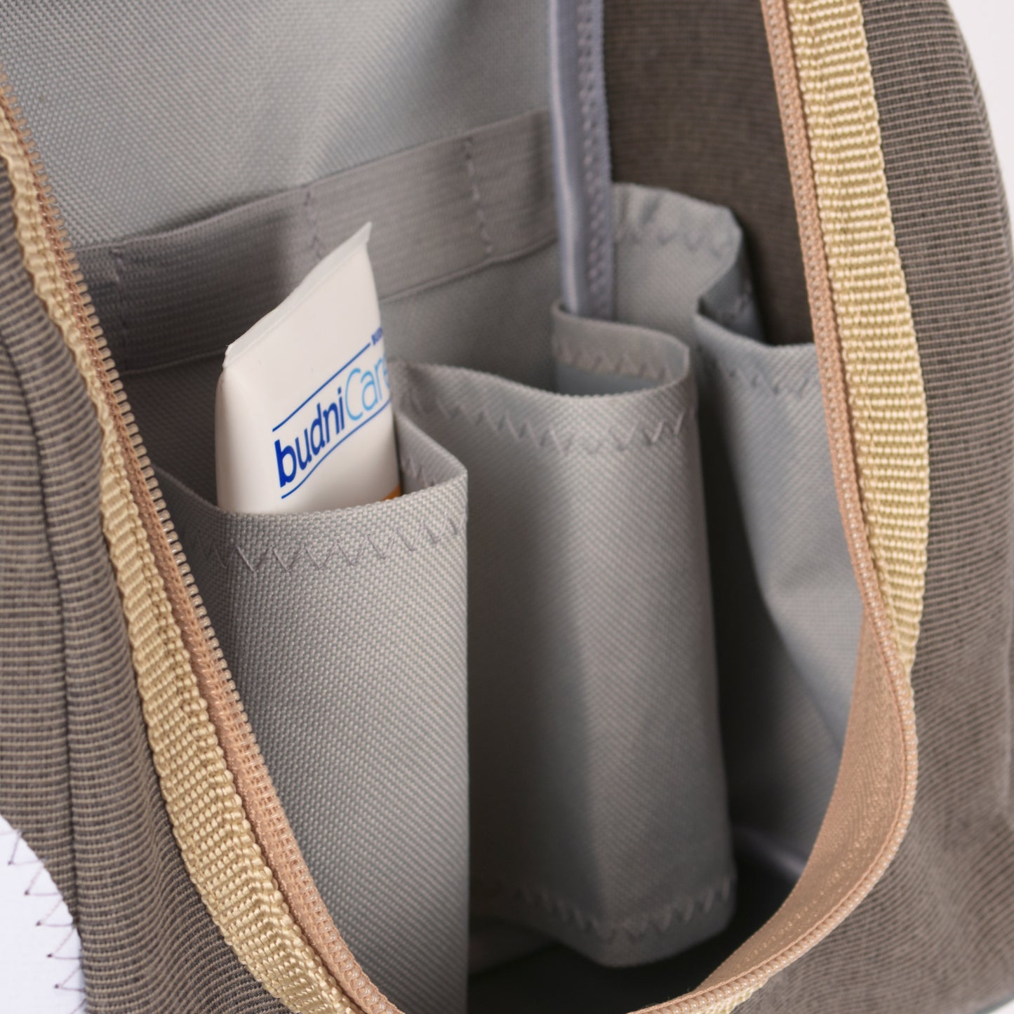 Kulturtasche 360 Grad "Matrose XL" / Segeltuch Persenning / Motiv Zufallszahl weiß