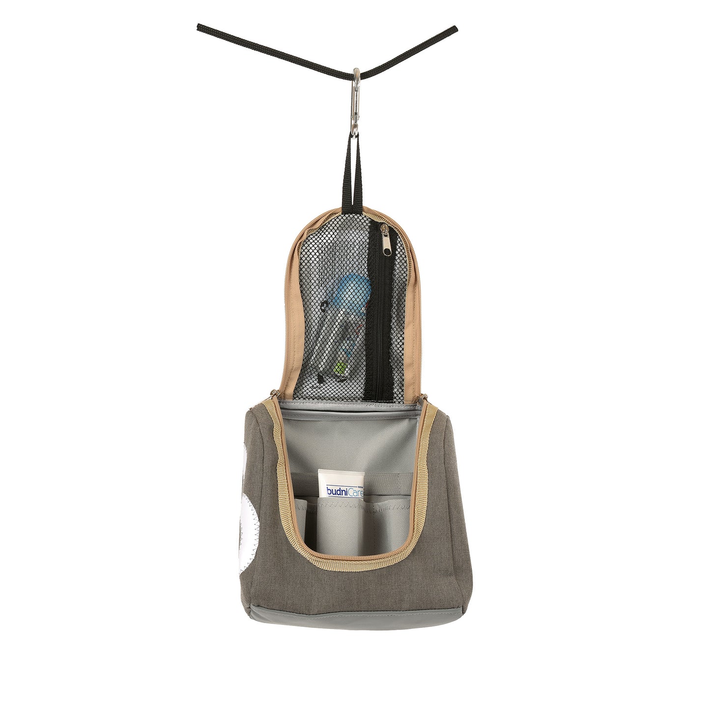 Kulturtasche 360 Grad "Matrose XL" / Segeltuch Persenning / Motiv Zufallszahl weiß