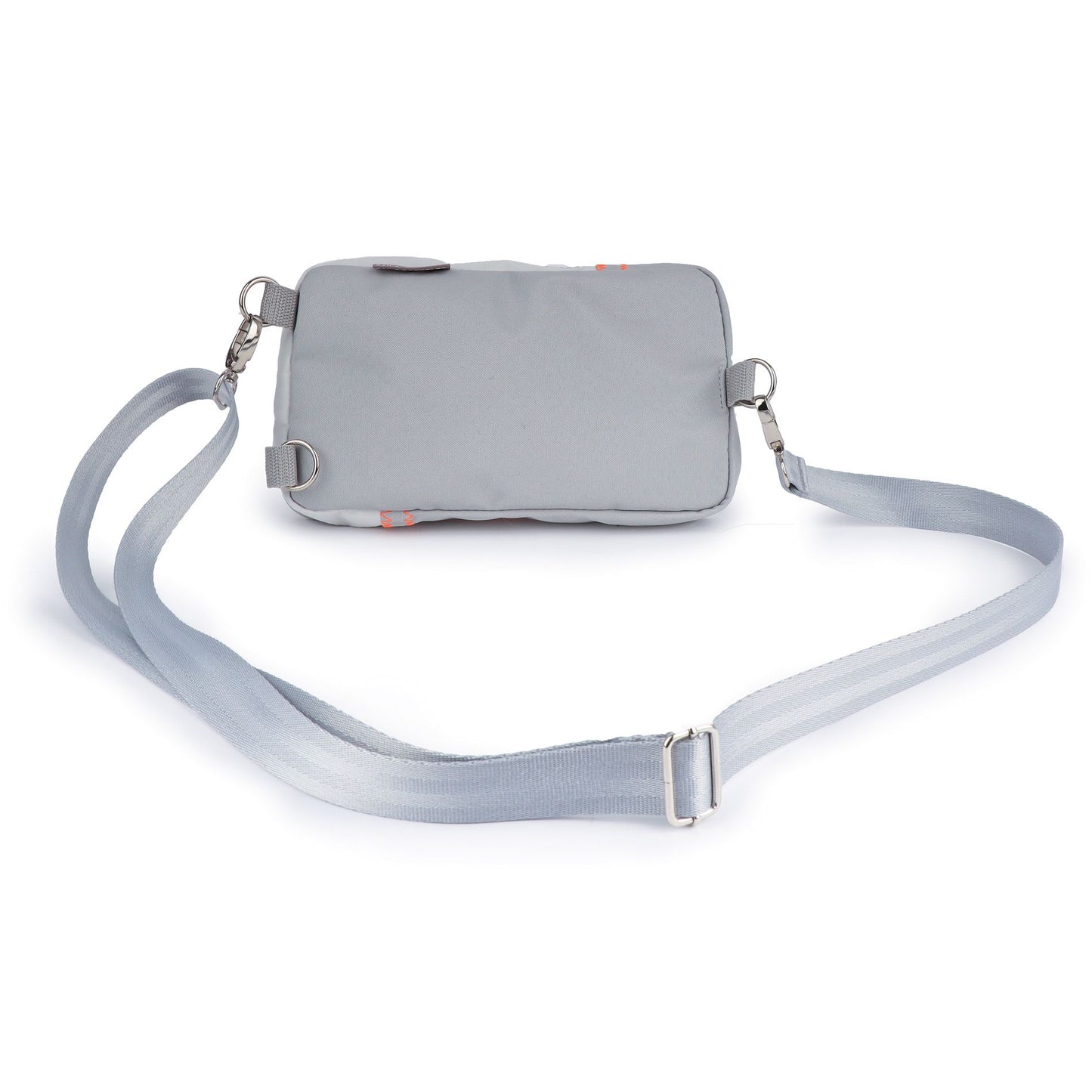 Handytasche 360 Grad "Nautik" / Segeltuch weiß grau / Motiv Zufallszahl orange
