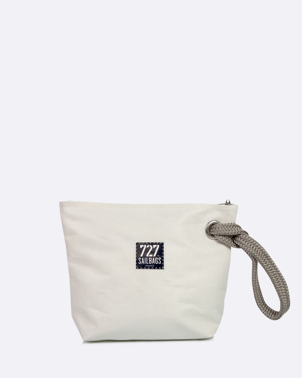 Kosmetiktasche "Die Midinette" by 727 Sailbags / Segeltuch weiß / Motiv 9 schwarz