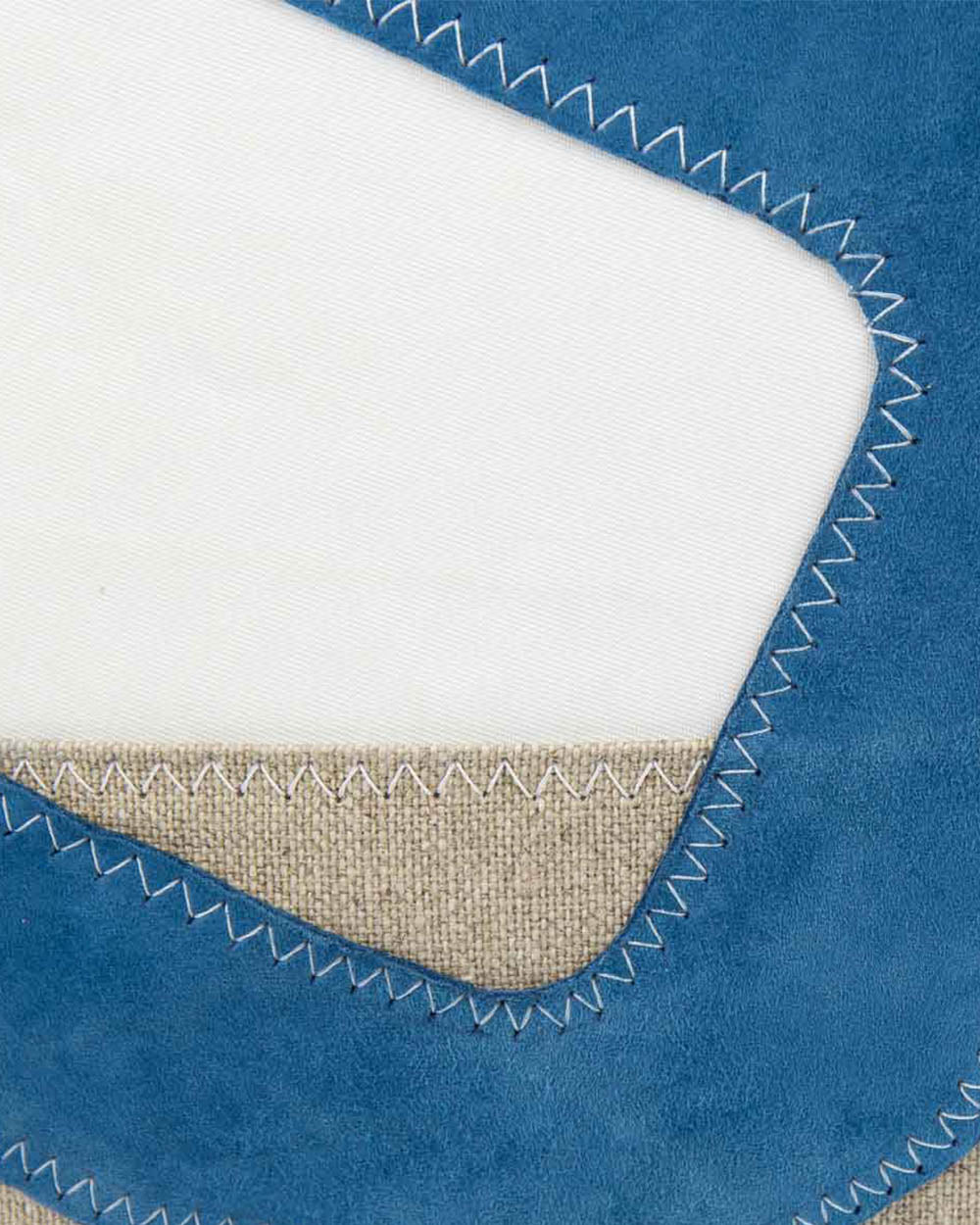 Damen Handtasche "Legende" by 727 Sailbags / Segeltuch weiß / Boden Leinen / Motiv 5 blau