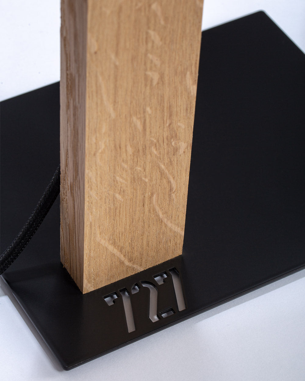 Schreibtischlampe by 727 Sailbags / Segeltuch weiß blau / Motiv 5 rot