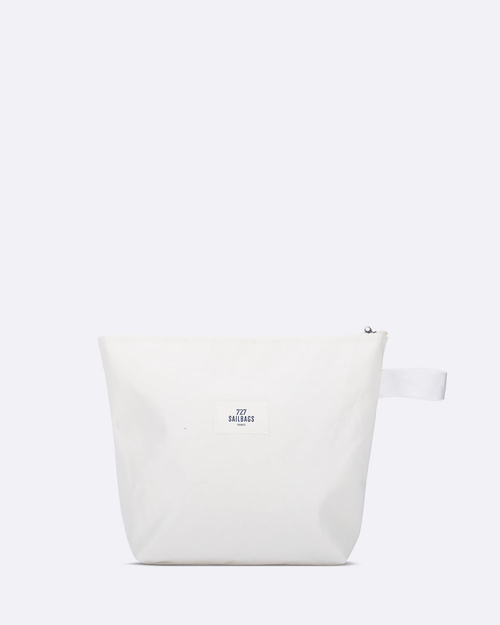 Kosmetiktasche "Classique" by 727 Sailbags / Segeltuch weiß / Motiv 7 rot