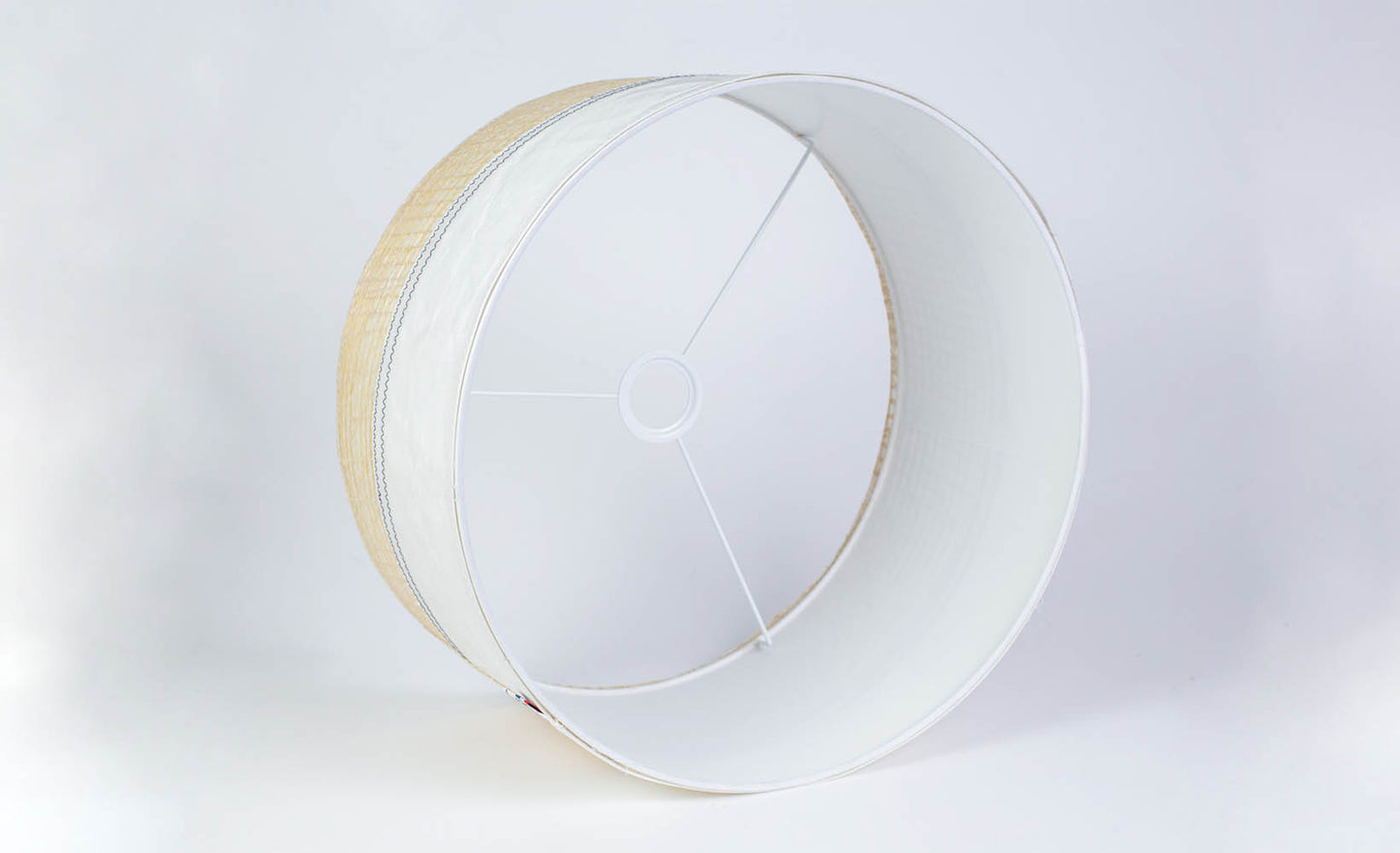 Hängelamep Deckenlampe Ø 48 cm by 727 Sailbags / Segeltuch weiß gold