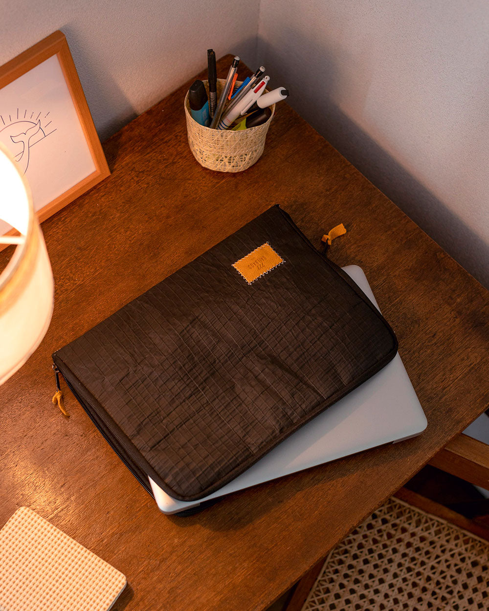 Laptophülle "MacBook 13 Zoll" by 727 Sailbags / Segeltuch schwarz