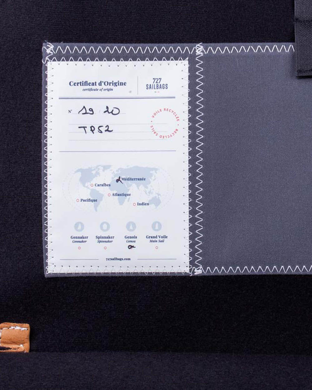 Laptophülle "MacBook 13 Zoll" by 727 Sailbags / Segeltuch grau