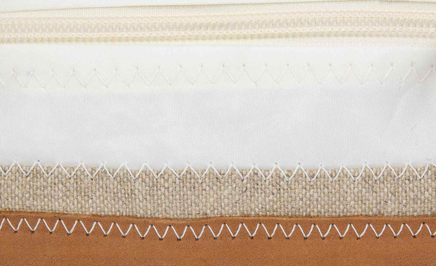 Geldbörse Geldbeutel "Pocket" by 727 Sailbags / Segeltuch weiß / Leder / Leinen