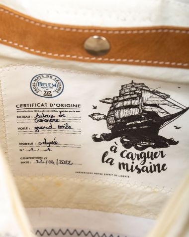 Rucksack "Odyssey" by 727 Sailbags / Segeltuch Belem / Leder