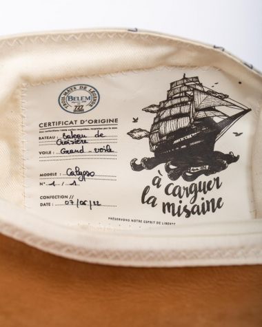 Damen Umhängetasche "Calypso" by 727 Sailbags / Segeltuch Belem / Lasche Leder