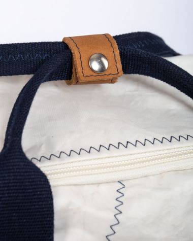 Rucksack "Wally" by 727 Sailbags / Segeltuch Belem / Boden Leder