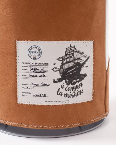 Säulenlampe by 727 Sailbags / Segeltuch Belem / Boden Leder