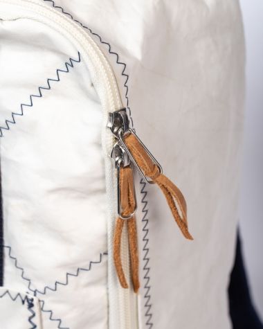 Rucksack "Wally" by 727 Sailbags / Segeltuch Belem / Boden Leder