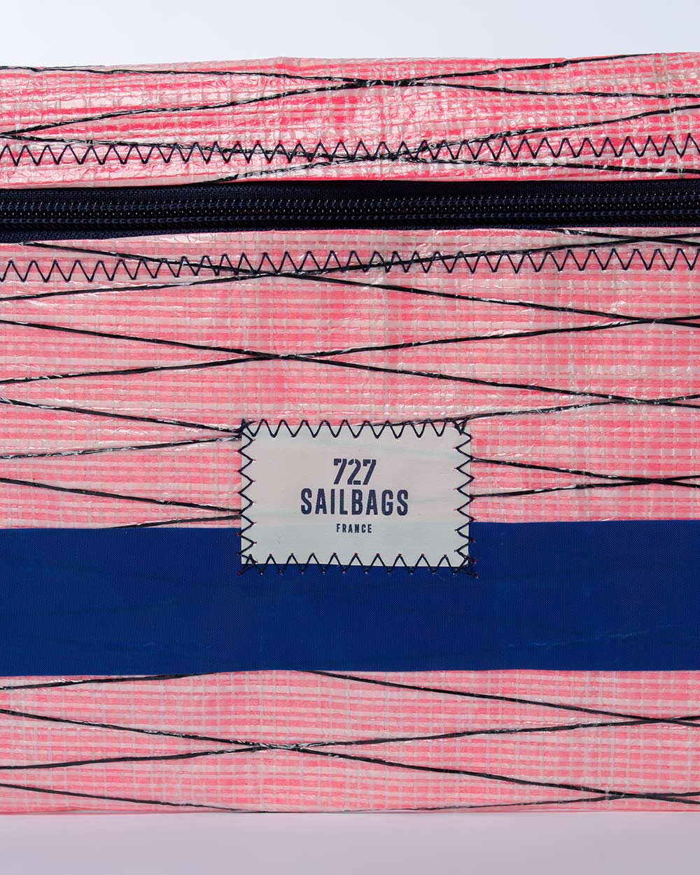 Geldbeutel "Petit Sac" by 727 Sailbags / Segeltuch pink navy