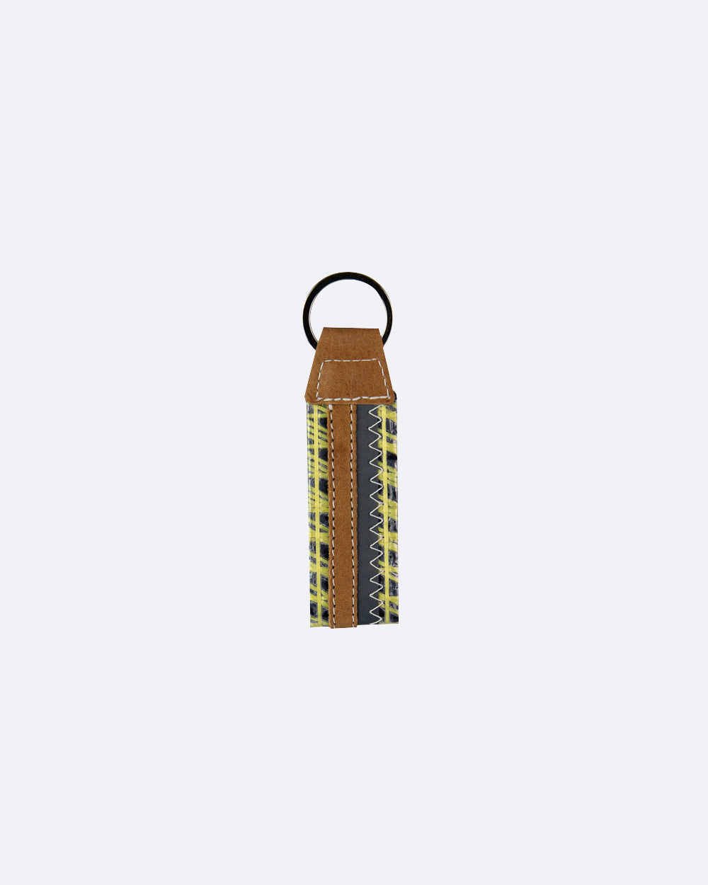 Schlüsselanhänger by 727 Sailbags / Segeltuch grau / Leder