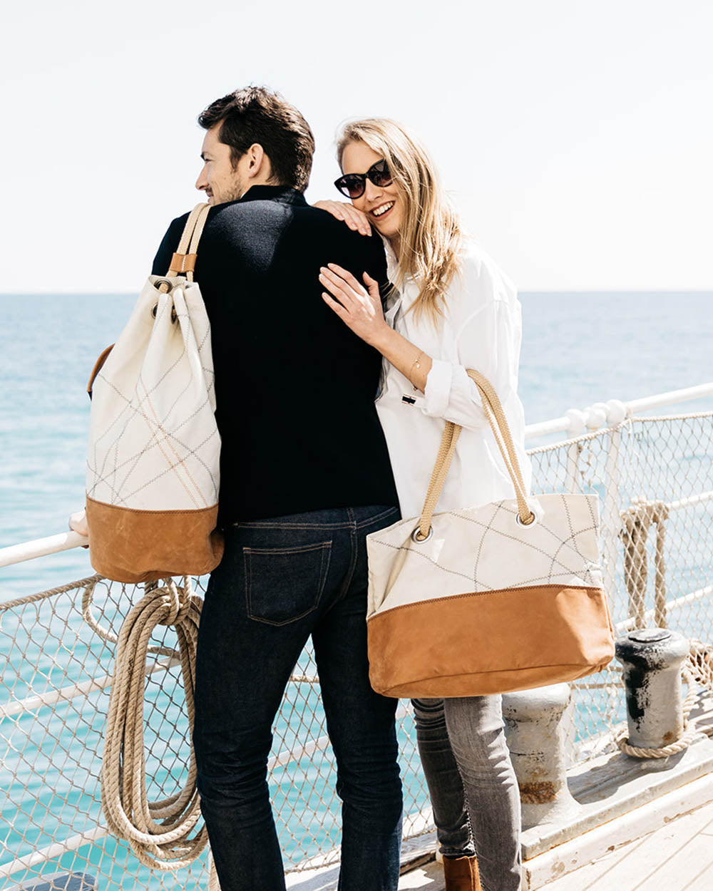 Seesack "Jack" by 727 Sailbags / Segeltuch Belem/ Boden Leder