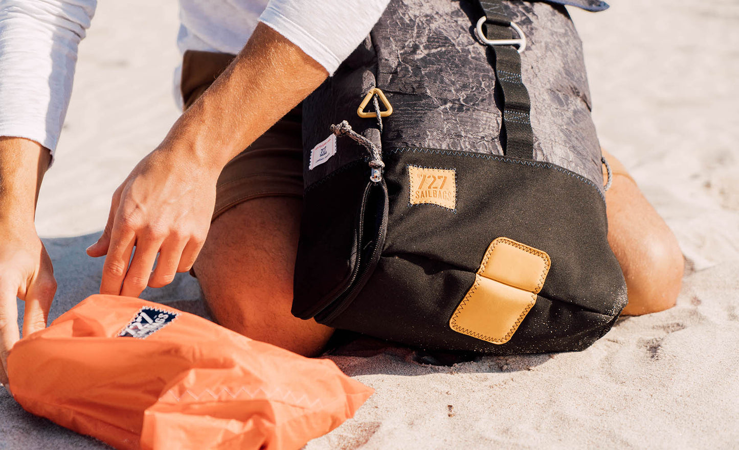 Strandbeutel "Spi Bag" by 727 Sailbags / Segeltuch rot