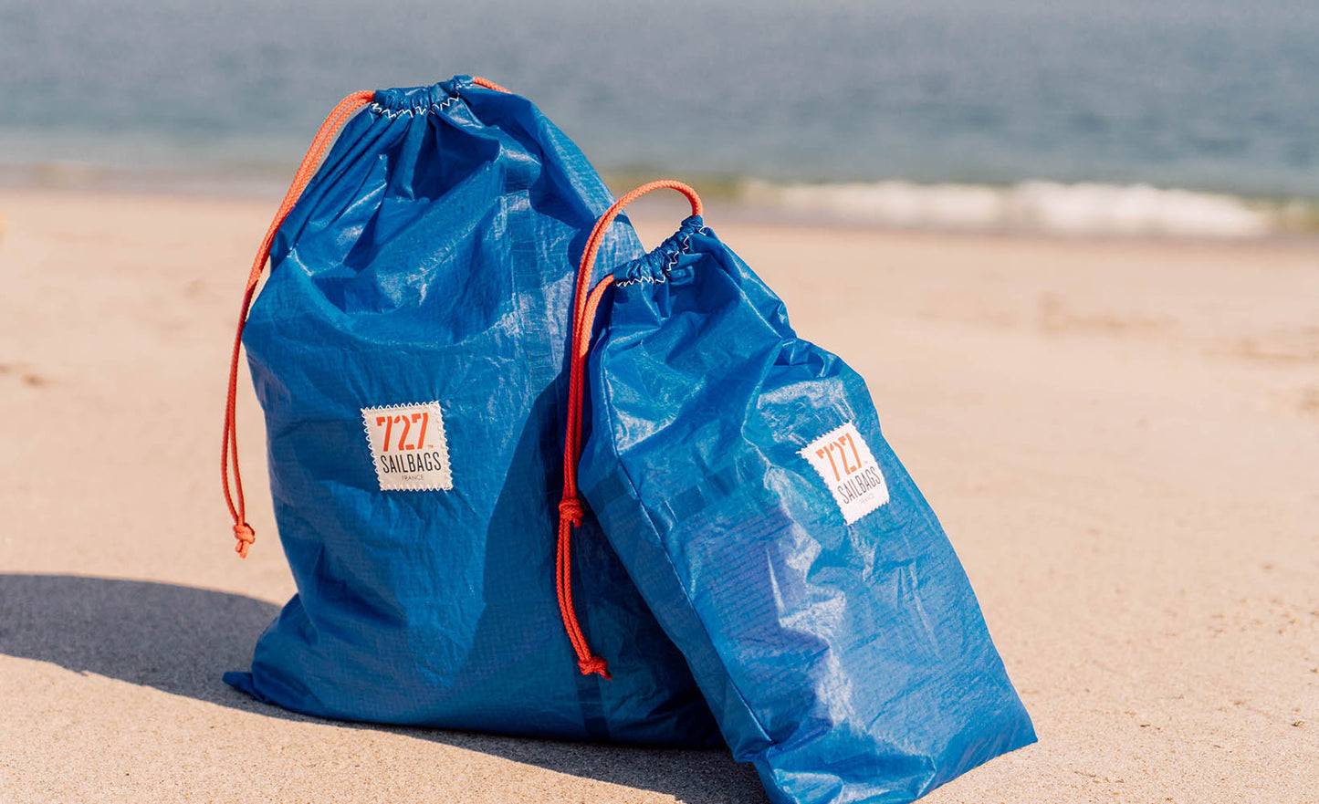 Strandbeutel "Spi Bag" by 727 Sailbags / Segeltuch blau