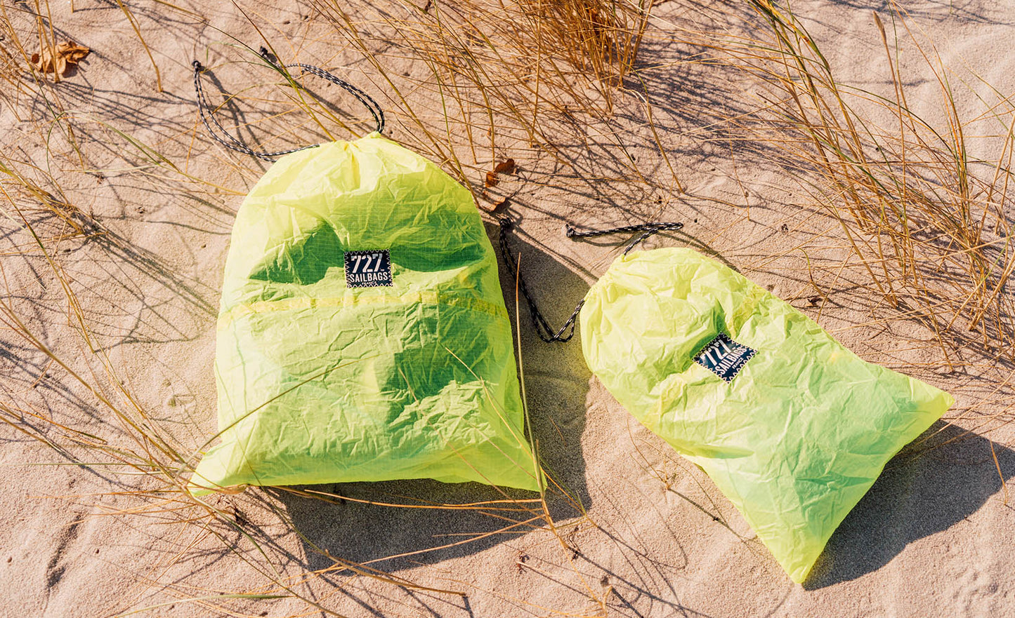 Strandbeutel "Spi Bag" by 727 Sailbags / Segeltuch neongelb
