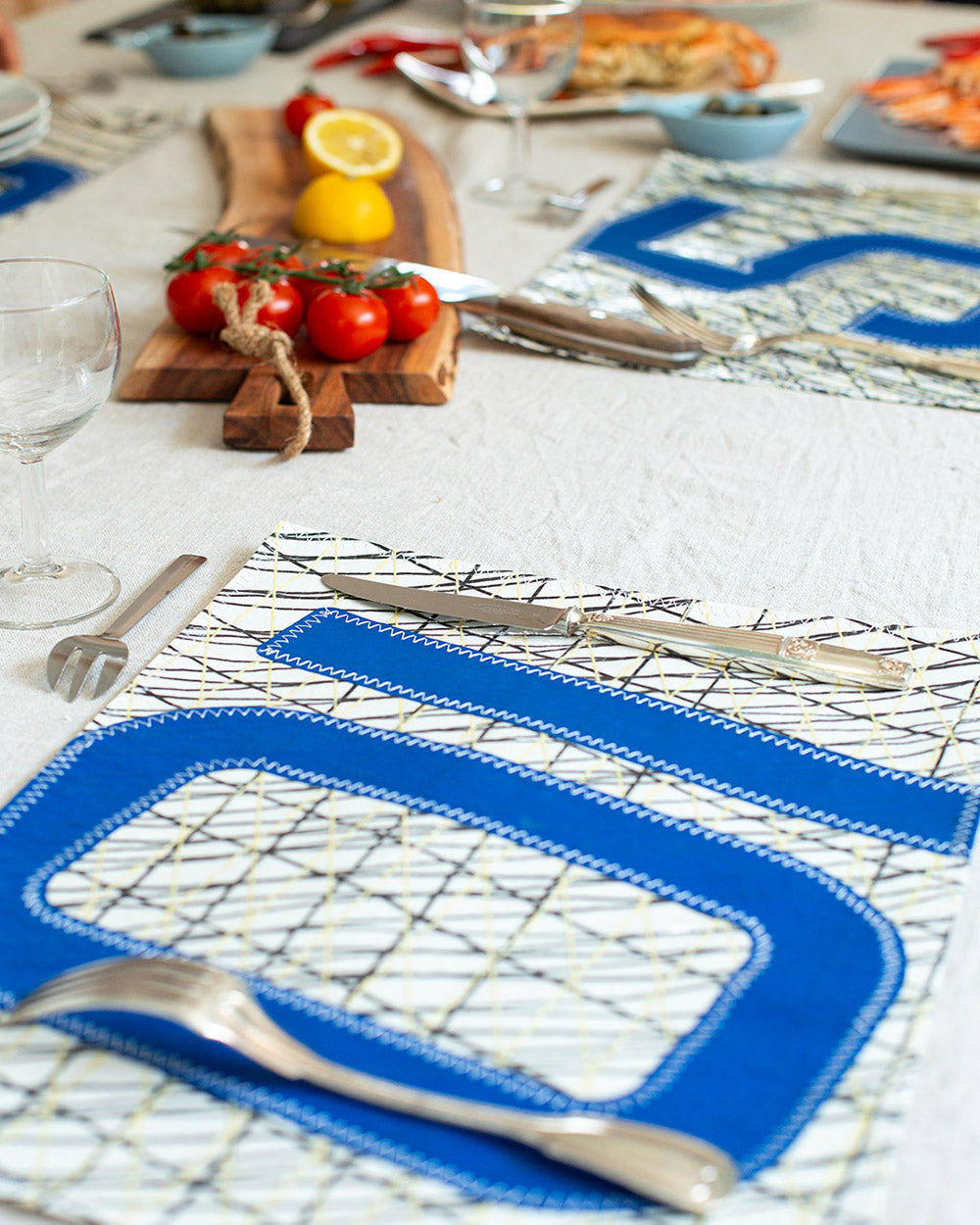 Tischset Platzset 6er Set "Blue" by 727 Sailbags