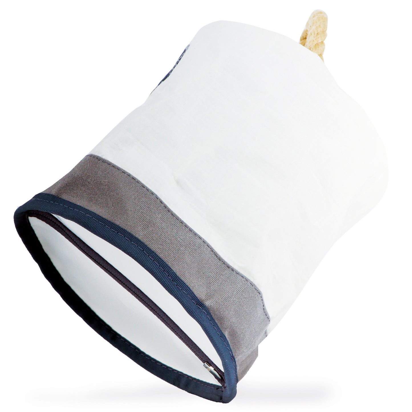 Türstopper 360 Grad "Anker" / Segeltuch weiß grau / Motiv Zahl schwarz