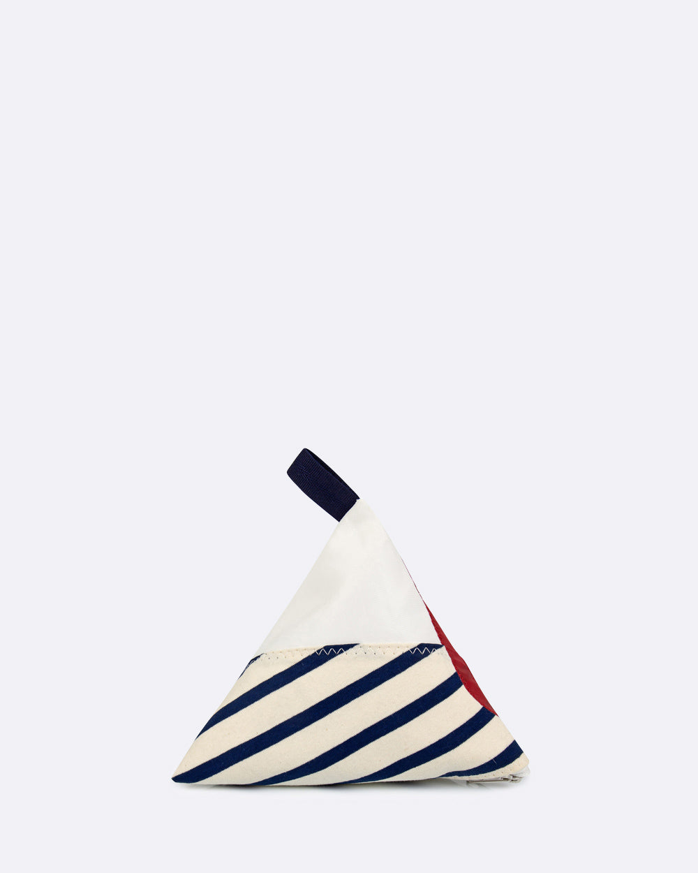 Türstopper Bodenstopper "Berlingo" by 727 Sailbags / Segeltuch weiß blau / Motiv 6 rot