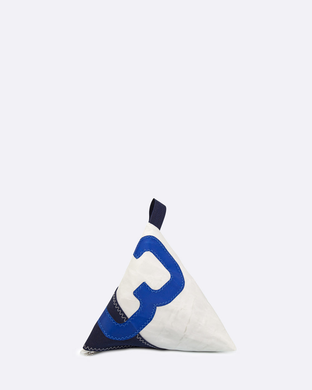 Türstopper Bodenstopper "Berlingo" by 727 Sailbags / Segeltuch weiß navy / Motiv 3 blau