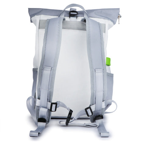 Rolltop Rucksack M 360 Grad "Lotse" / Segeltuch hellgrau