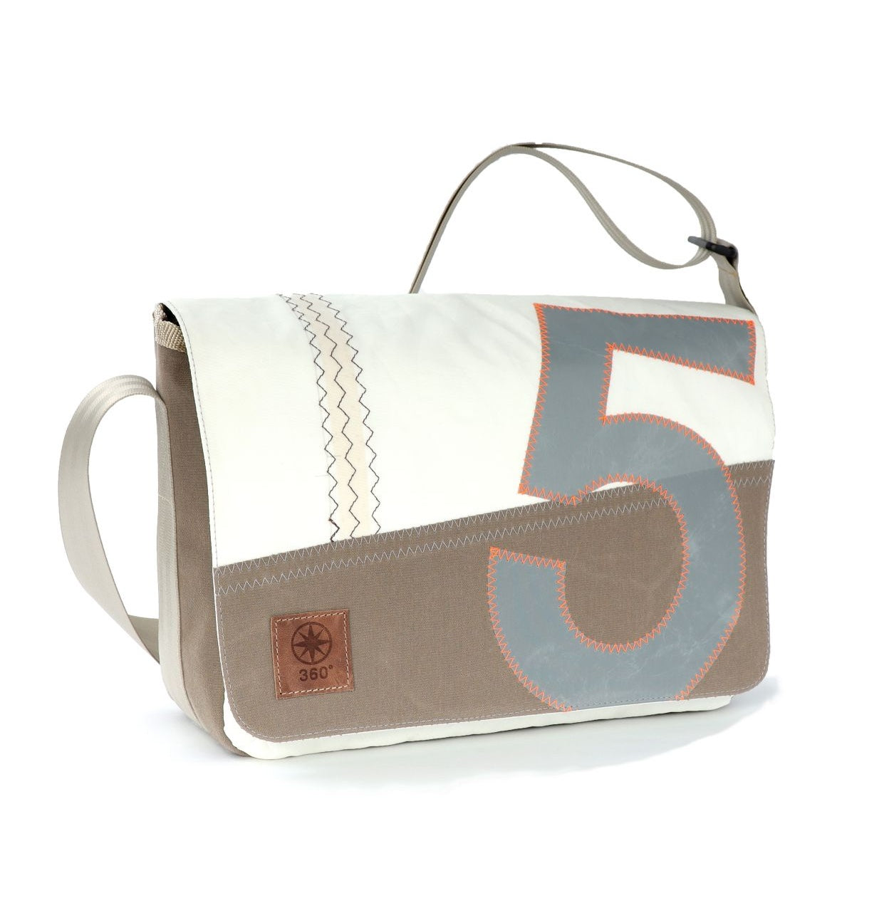Umhängetasche 360 Grad "Barkasse Mini" / Segeltuch taupe