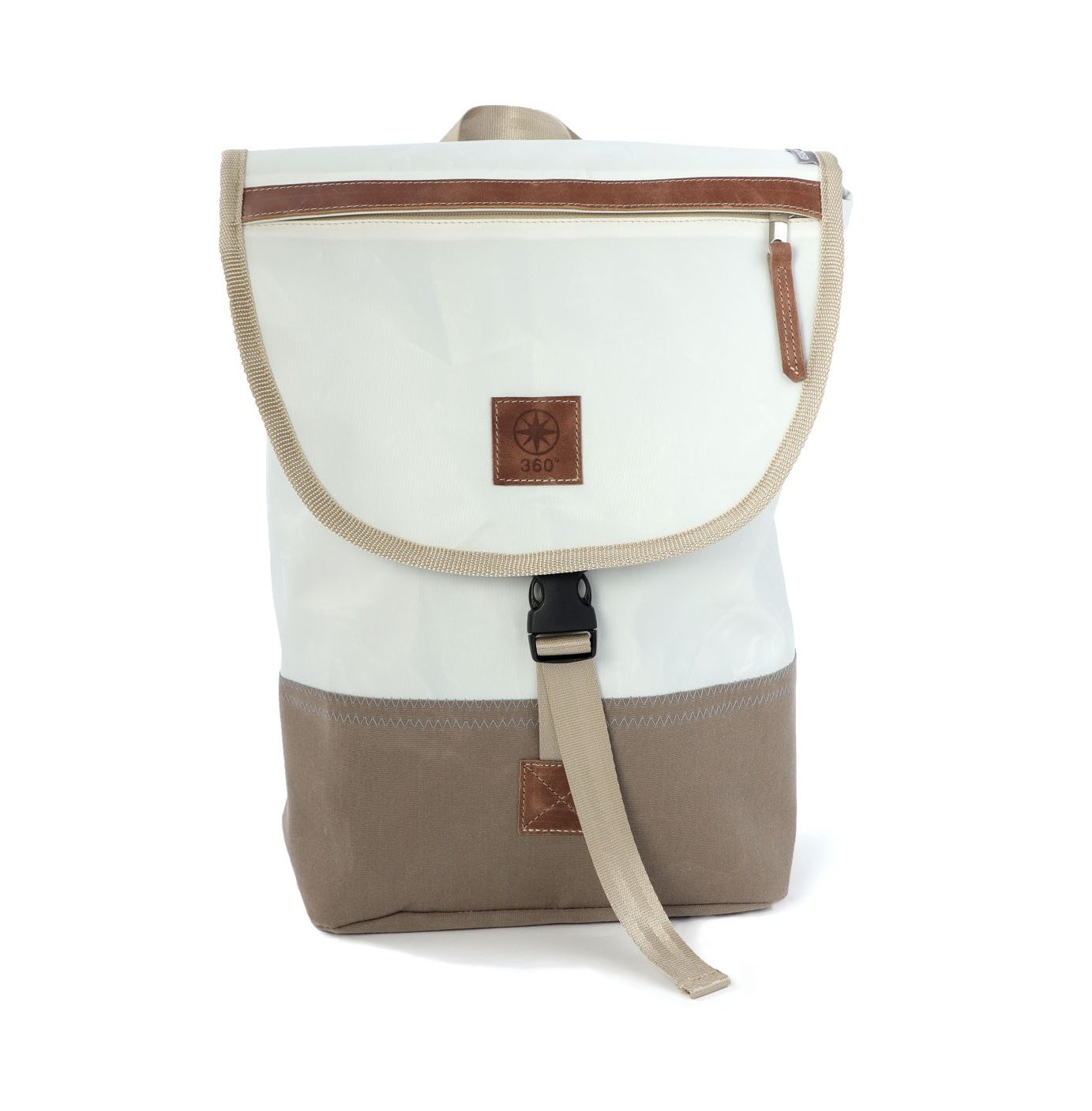 Rucksack 360 Grad "Landgang Mini" / Segeltuch taupe