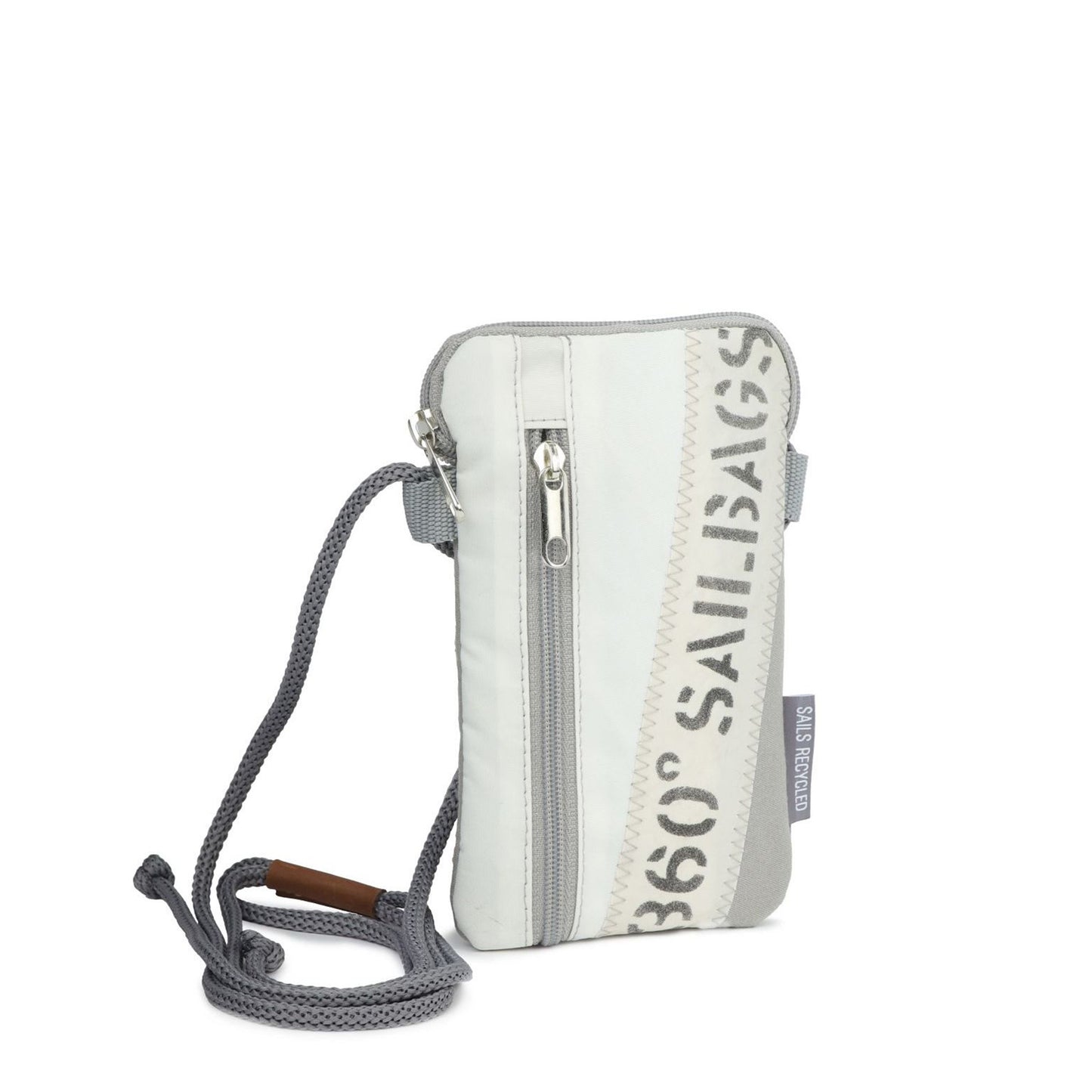 Handytasche 360 Grad "Nautik Lütt" / Segeltuch weiß / Motiv Stencil