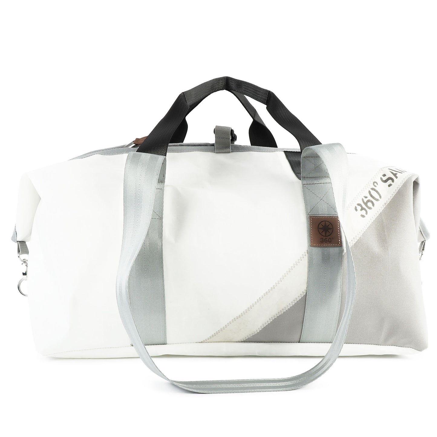 Reisetasche 360 Grad "Kutter XL" / Segeltuch weiß / Motiv Stencil
