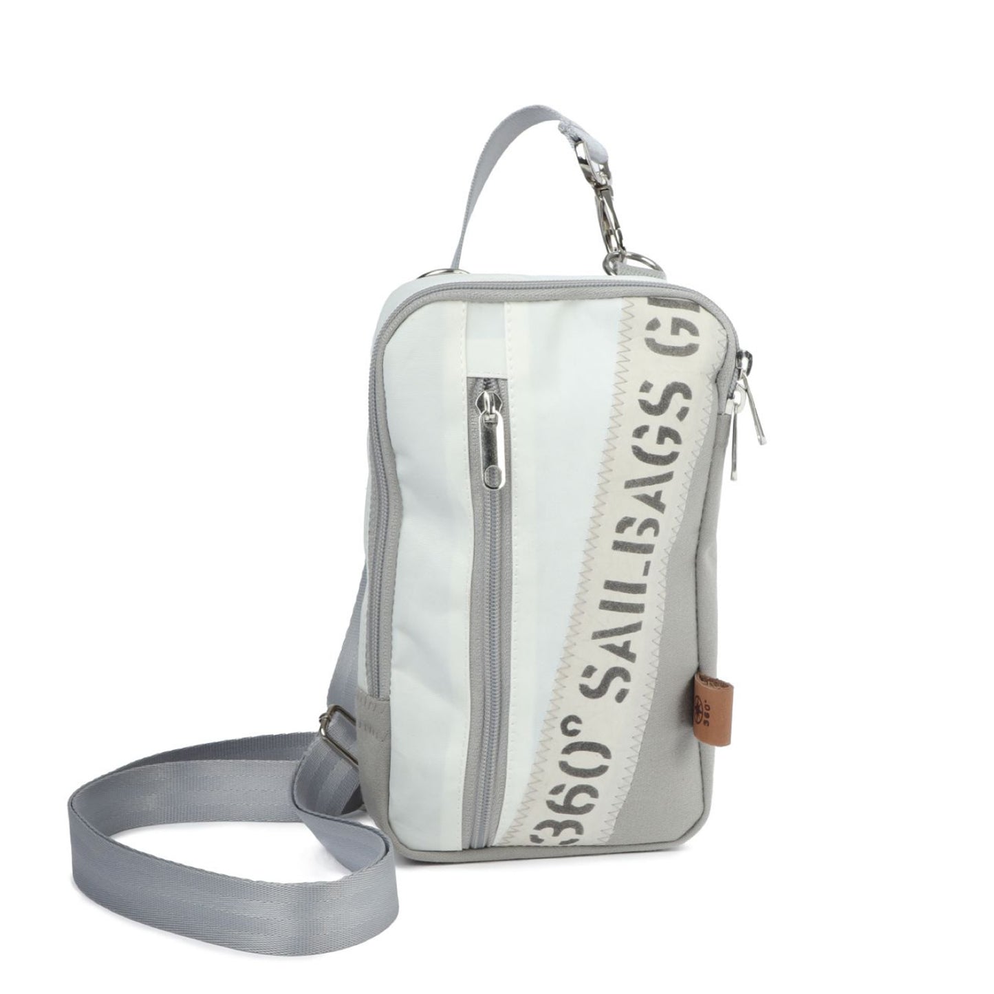 Gürteltasche 360 Grad "Nautik" / Segeltuch weiß / Motiv Stencil