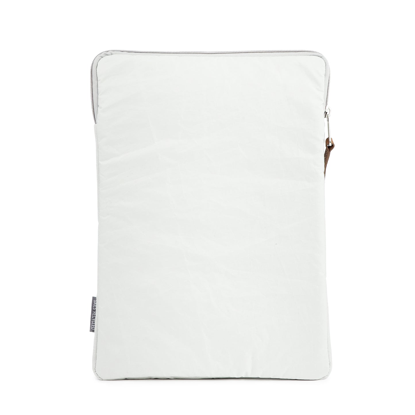 Laptopsleeve 14" 360 Grad "Hafen" / Segeltuch weiß / Motiv Zufallszahl grau