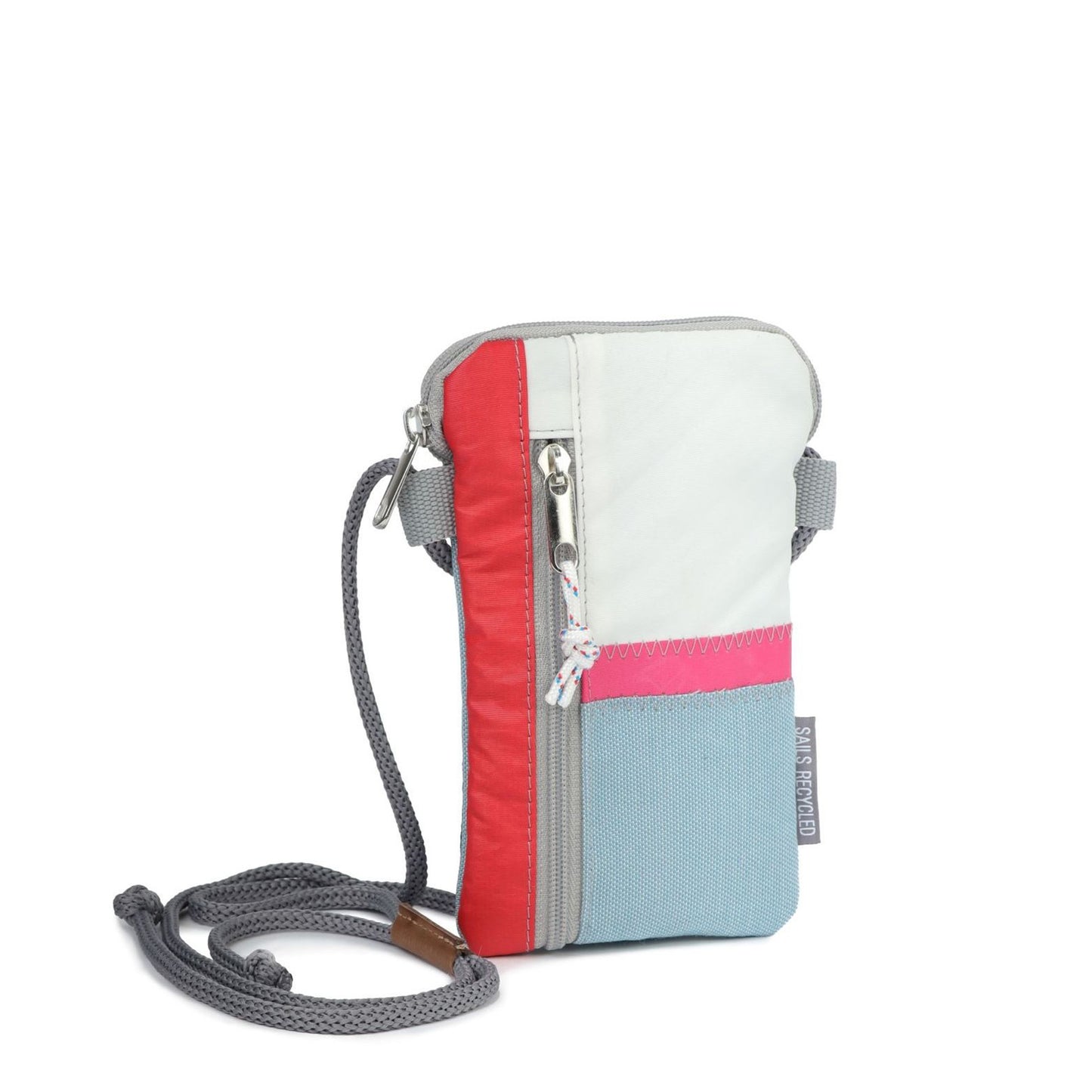 Handytasche 360 Grad "Nautik Lütt" / Segeltuch weiß rot pink / Motiv WEEL Kollektion