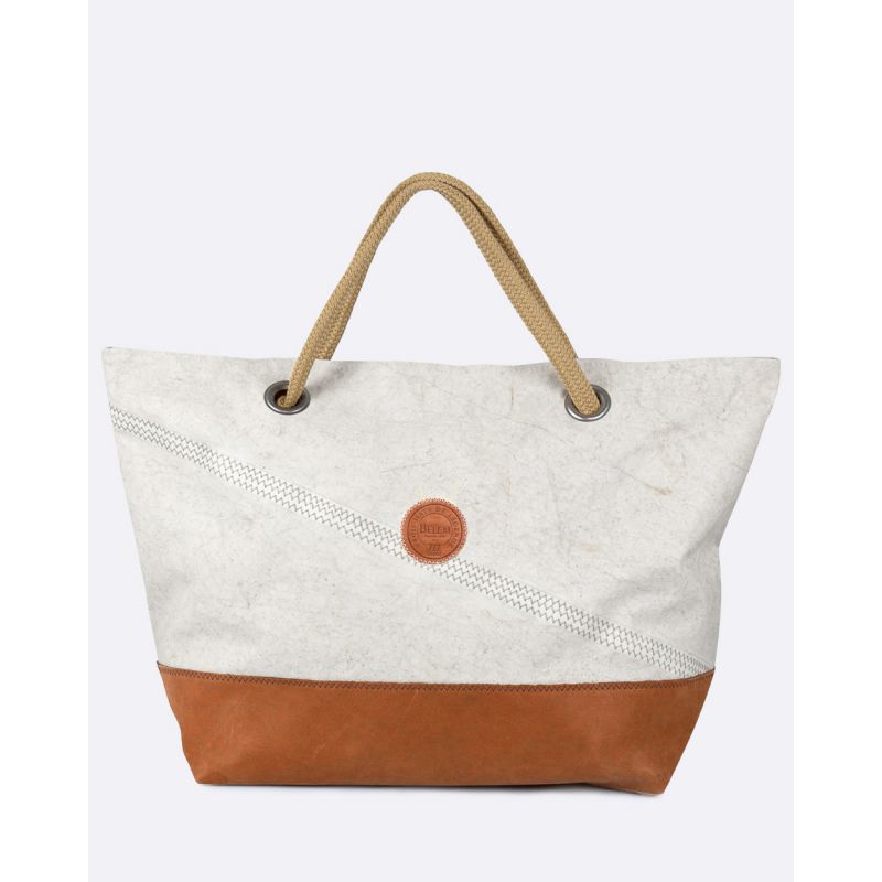 Damen Reisetasche "Carla" by 727 Sailbags / Segeltuch Belem / Boden Leder