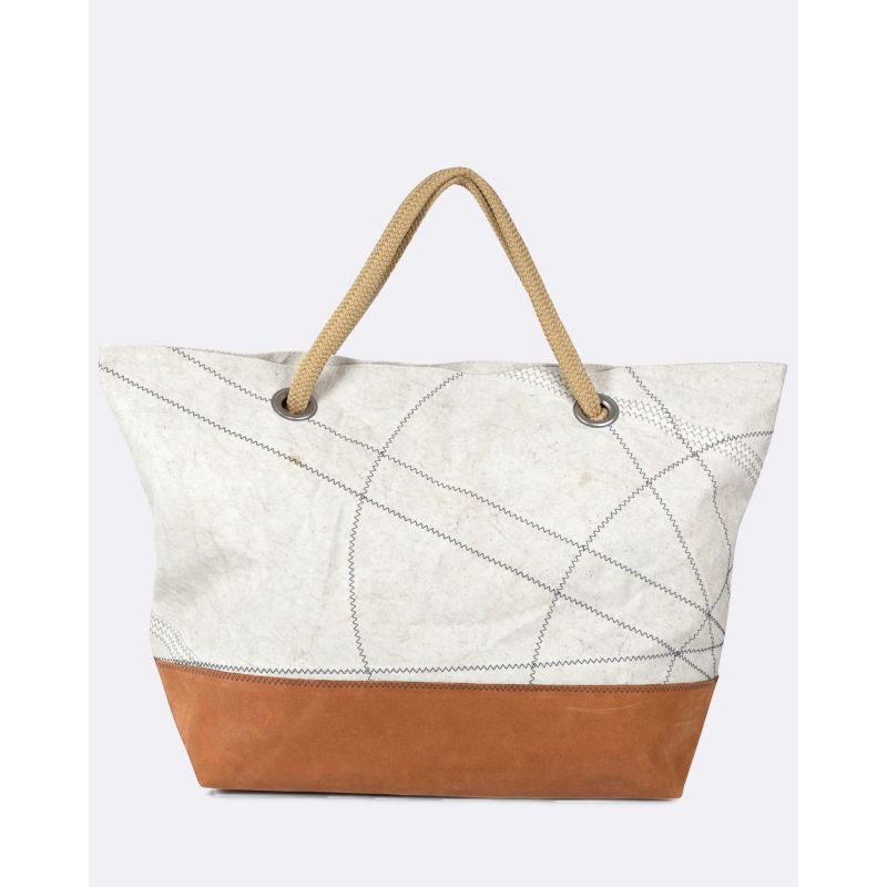 Damen Reisetasche "Carla" by 727 Sailbags / Segeltuch Belem / Boden Leder