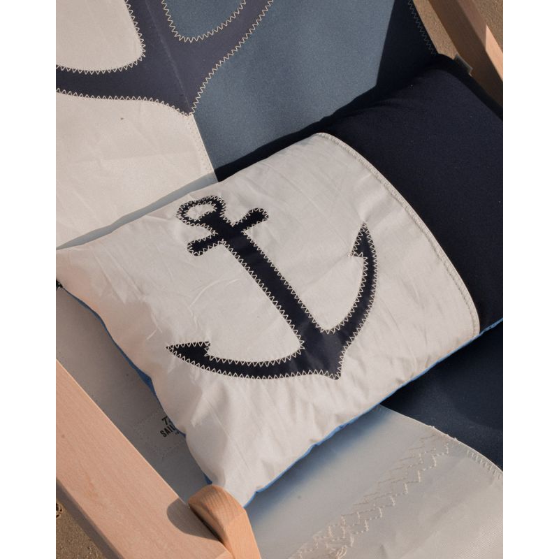 Sofakissen 30 x 50 cm "[Modell]" by 727 Sailbags / Spinnaker weiß / Meeresanker Kollektion