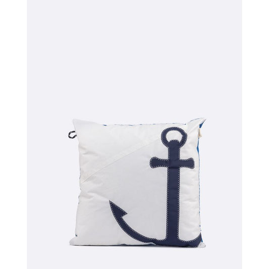 Sofakissen 40 x 40 cm "[Modell]" by 727 Sailbags / Spinnaker weiß / Meeresanker Kollektion