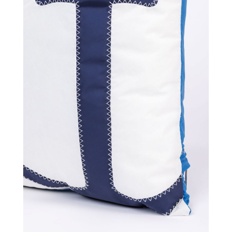 Sofakissen 40 x 40 cm "[Modell]" by 727 Sailbags / Spinnaker weiß / Meeresanker Kollektion