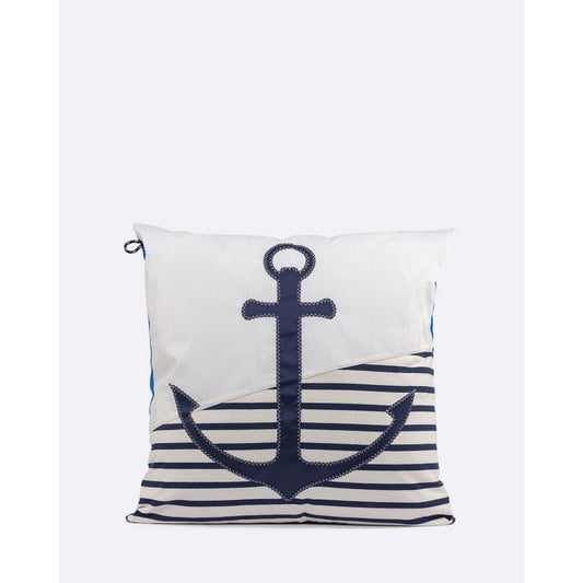 Sofakissen 50 x 50 cm "[Modell]" by 727 Sailbags / Spinnaker weiß / Meeresanker Kollektion