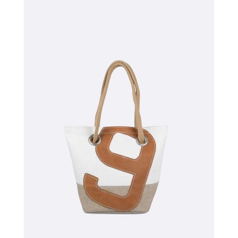 Damen Handtasche "Legende" by 727 Sailbags / Segeltuch weiß / French Riviera Kollektion