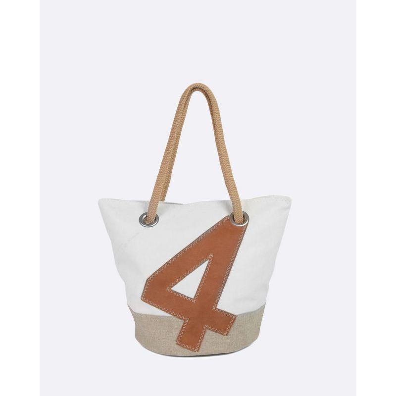 Damen Handtasche "Sandy" by 727 Sailbags / Segeltuch weiß / French Riviera Kollektion