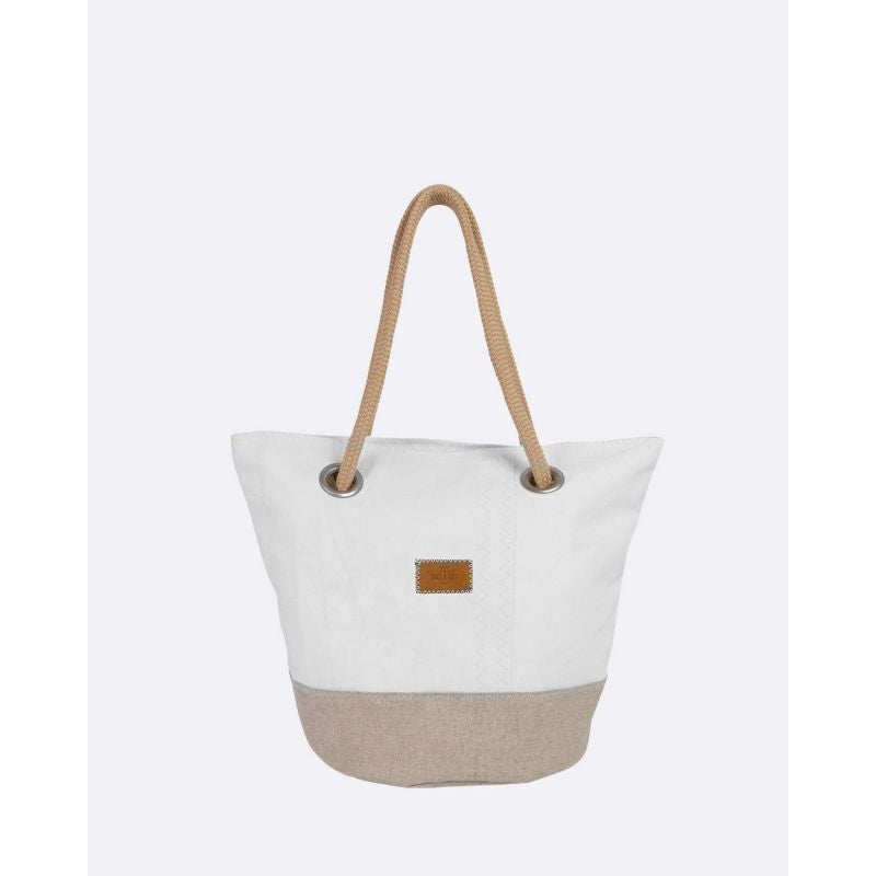 Damen Handtasche "Sandy" by 727 Sailbags / Segeltuch weiß / French Riviera Kollektion
