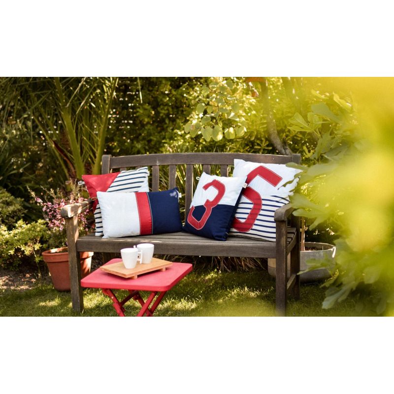 Sofakissen 30 x 50 cm "[Modell]" by 727 Sailbags / Spinnaker marineblau rot / Navy Kollektion