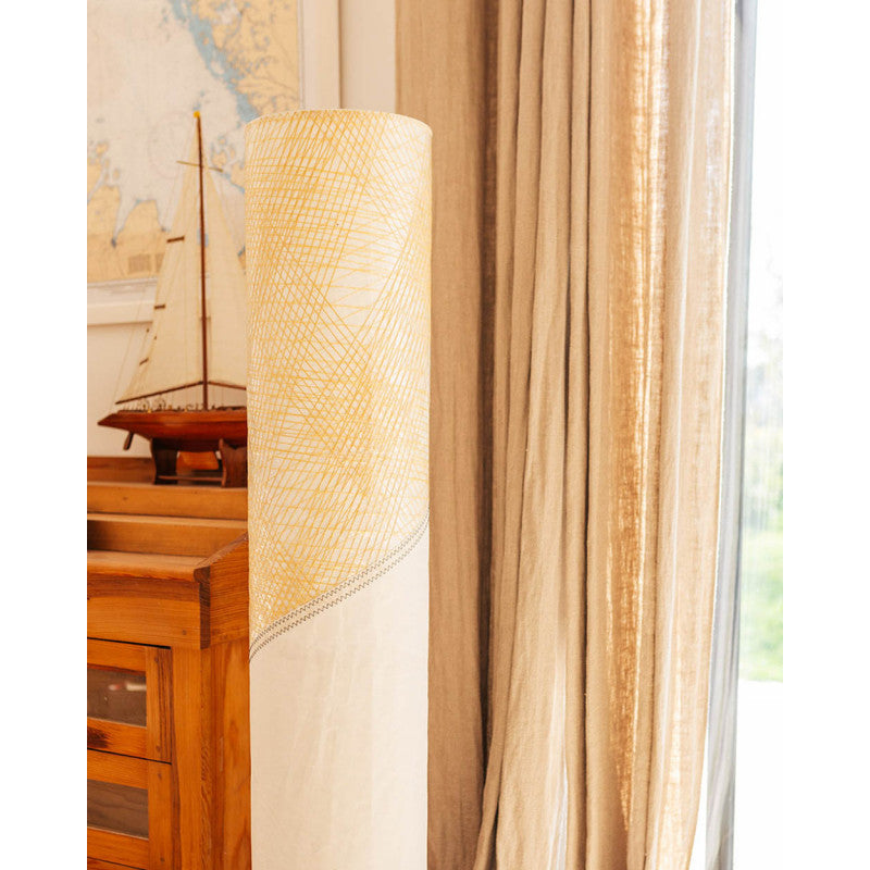 Säulenlampe by 727 Sailbags / Segeltuch weiß gold