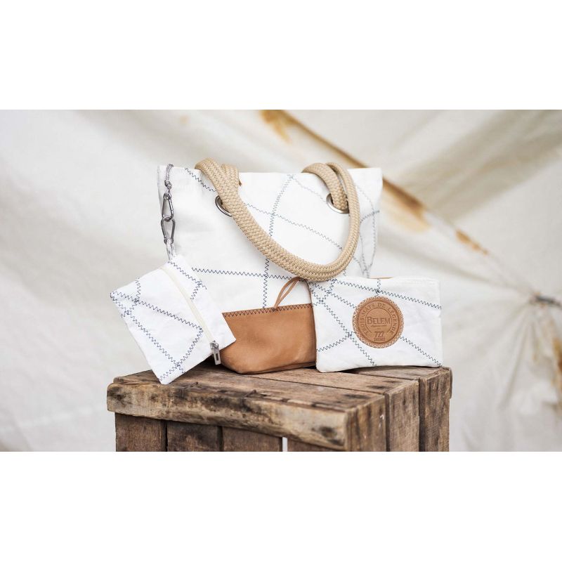 Damen Handtasche "Legende" by 727 Sailbags / Segeltuch Belem / Boden Leder