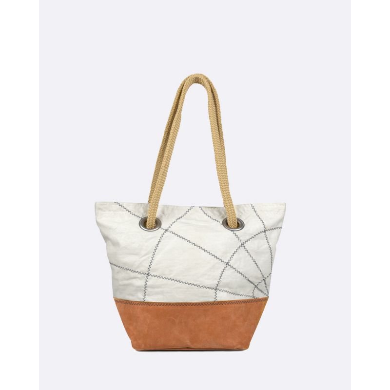 Damen Handtasche "Legende" by 727 Sailbags / Segeltuch Belem / Boden Leder