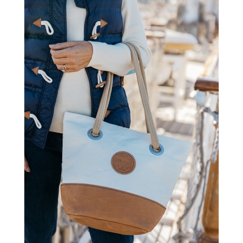 Damen Handtasche "Legende" by 727 Sailbags / Segeltuch Belem / Boden Leder