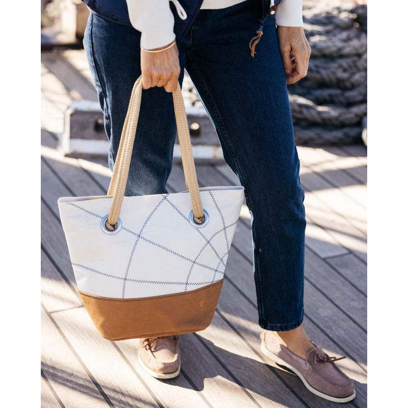Damen Handtasche "Legende" by 727 Sailbags / Segeltuch Belem / Boden Leder
