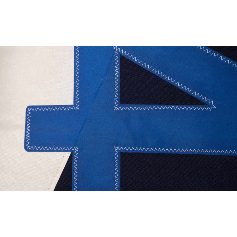Liegestuhl Sonnenliege "Relax" by 727 Sailbags / Segeltuch weiß navy / Motiv 948 blau